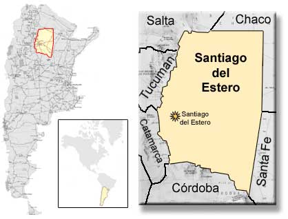 Mapa de Santiago del Estero