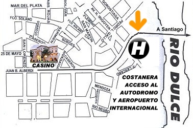 Hotel Mar del Plata - Las Termas de Rio Hondo - Santiago del Estero - Argentina - Mapa - Plano - 